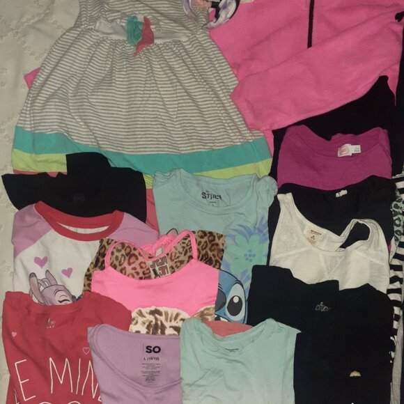 Huge lot of clothes tops leggings jacket SHEIN DISNEY AVIA~Girls Size 10-12 L - Picture 4 of 5
